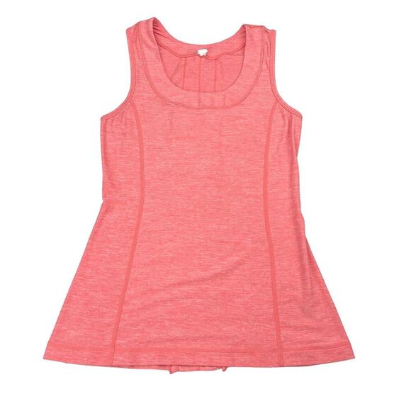 LULULEMON Dash Ruffle Back Tank Top Sz 4 Static Persimmon - Picture 2 of 5